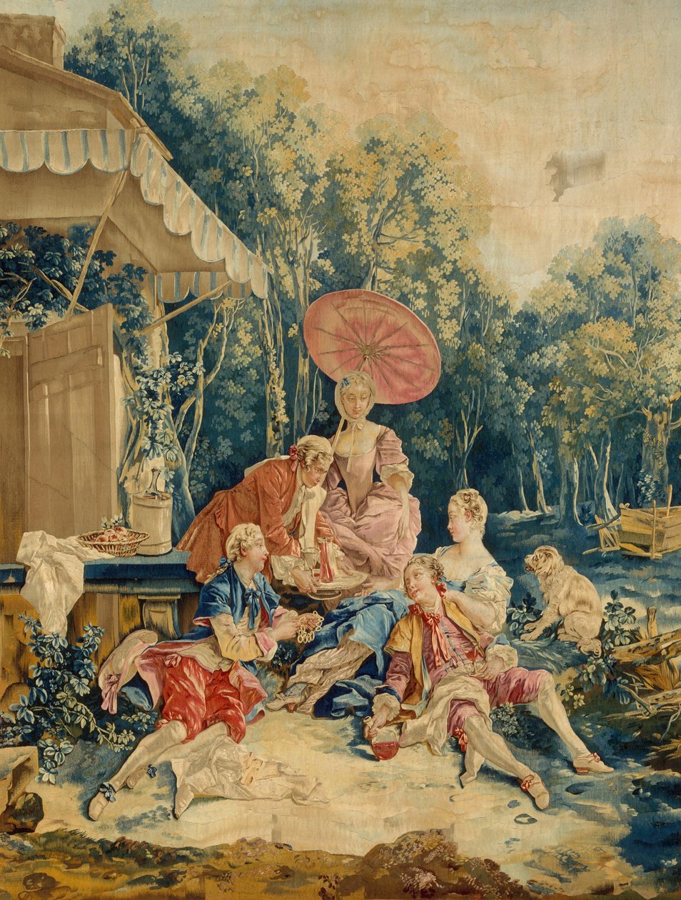 O agrupamento de um conjunto de cenas da vila italiana de François Boucher