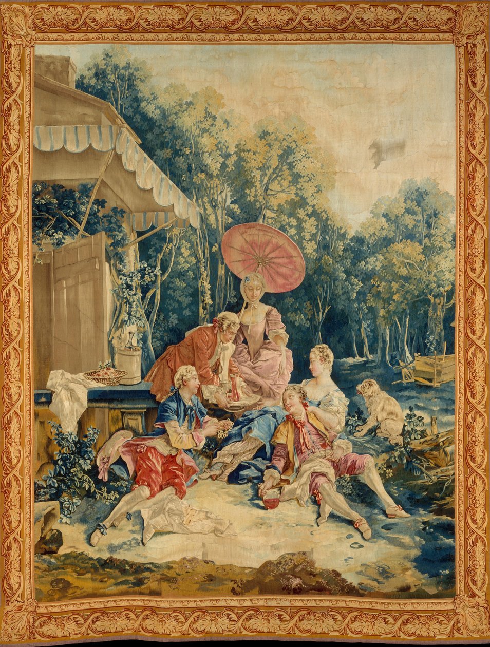 O agrupamento de um conjunto de cenas da vila italiana de François Boucher