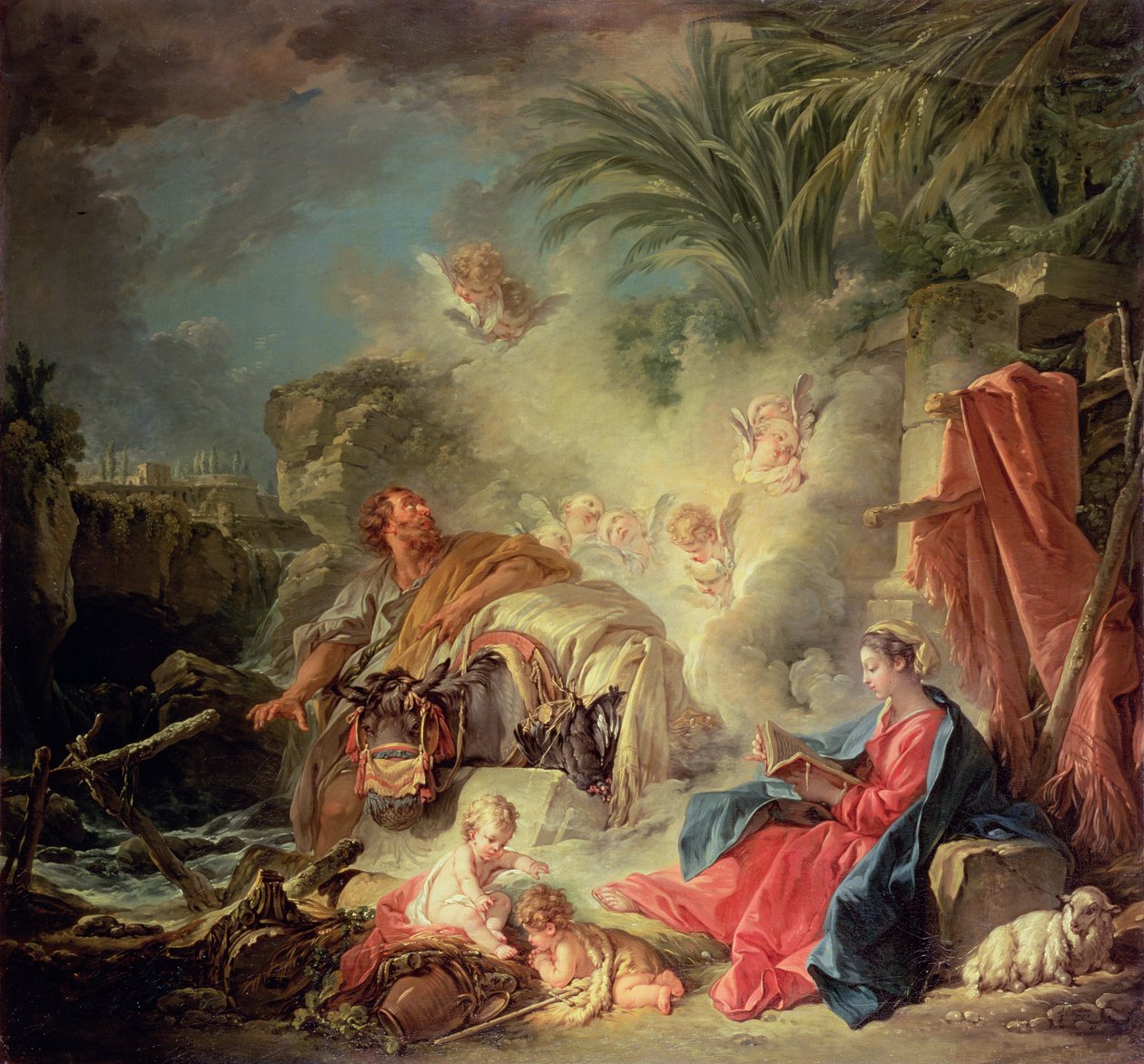 O resto da fuga para o Egito de François Boucher