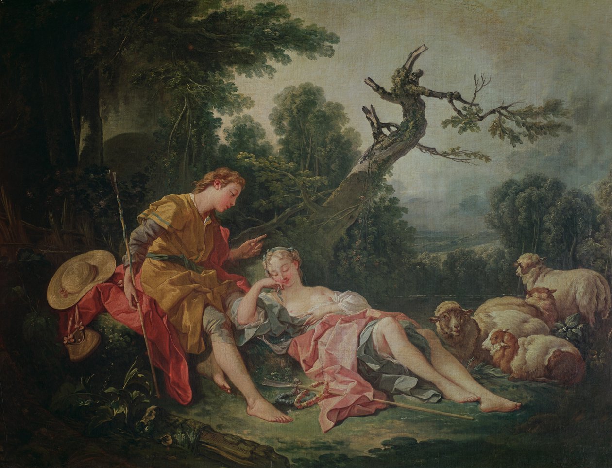 A pastora adormecida de François Boucher