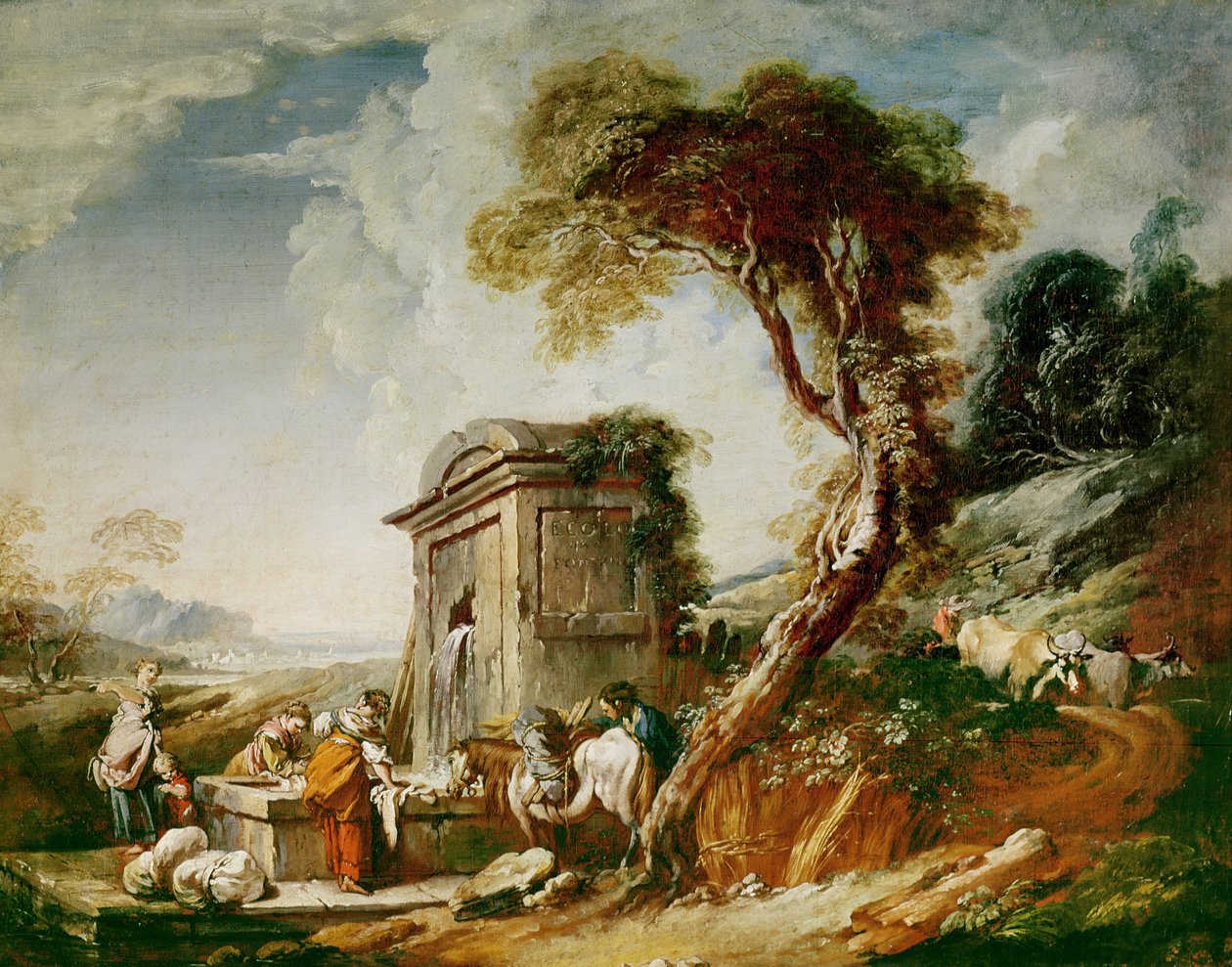 As lavadeiras, c.1730 de François Boucher