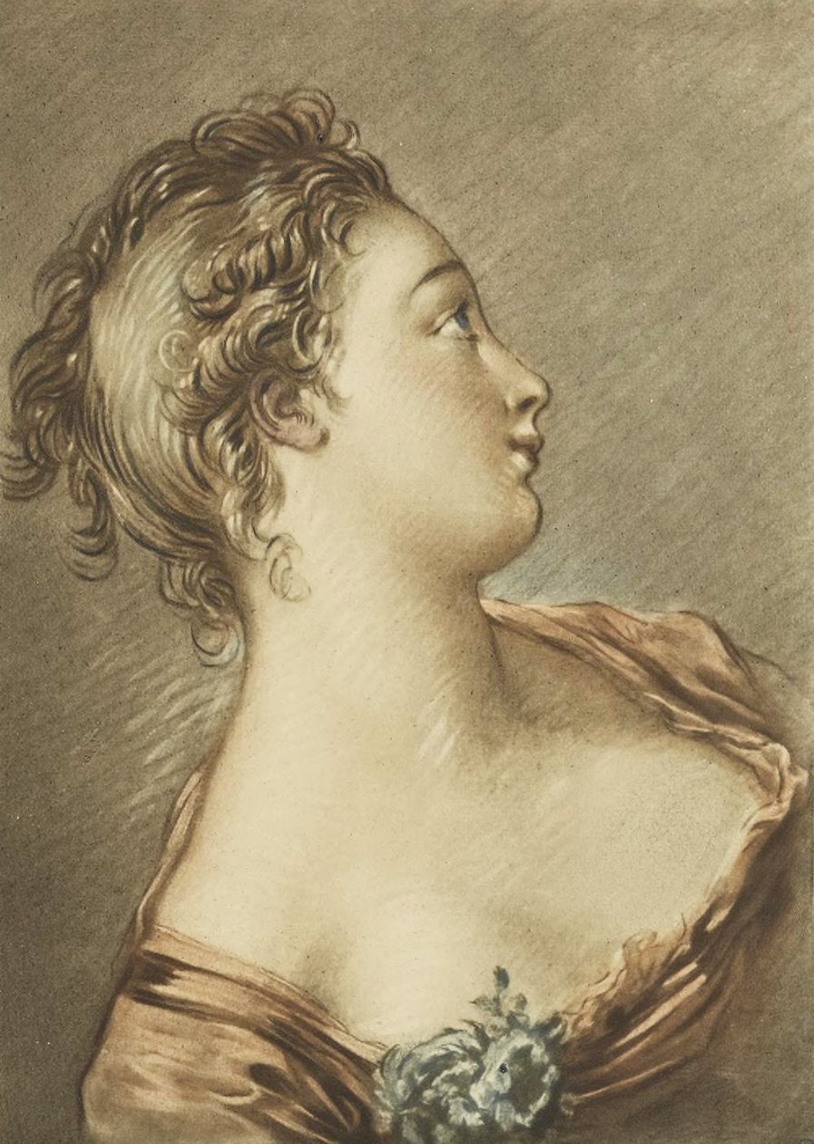 Cabeça da mulher de François Boucher