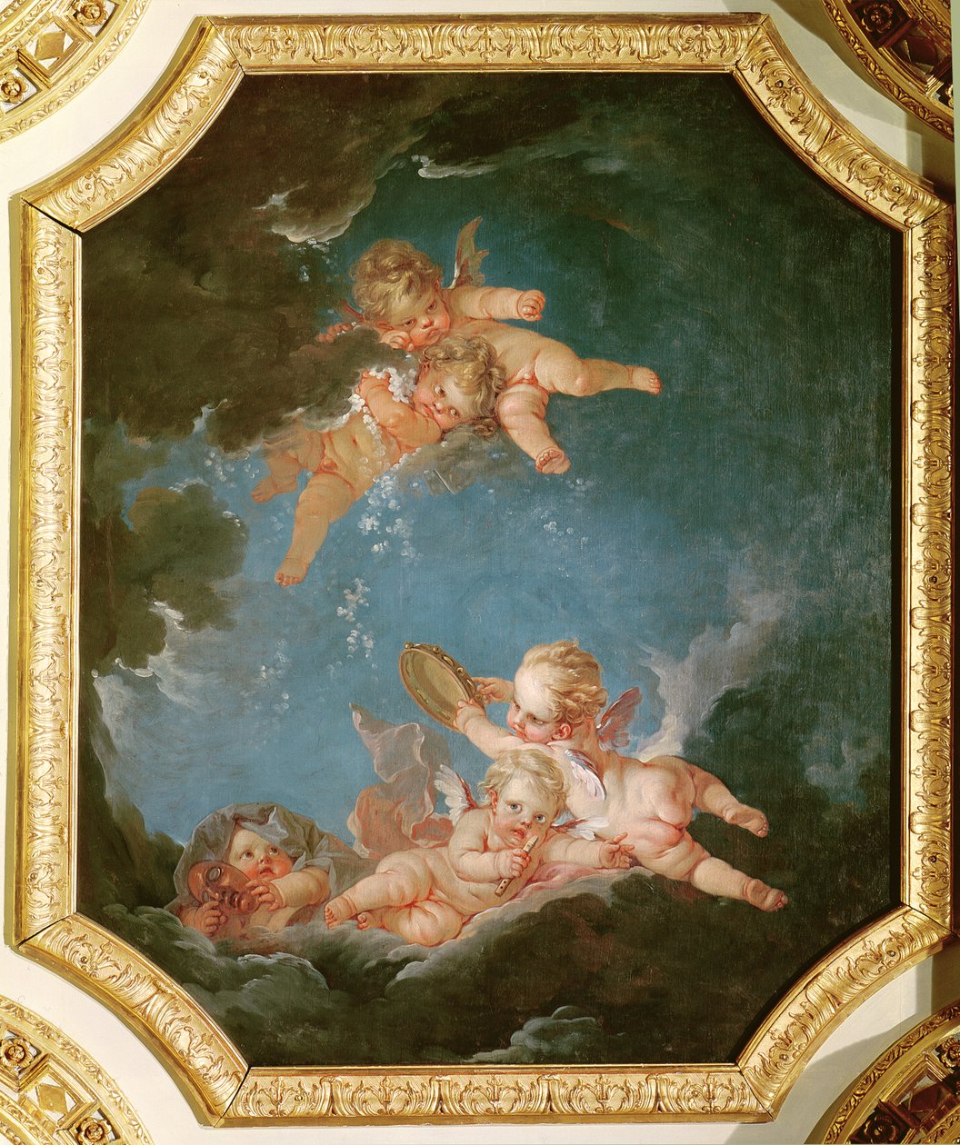 Inverno, de uma série do Four Seasons na Salle du Conseil de François Boucher