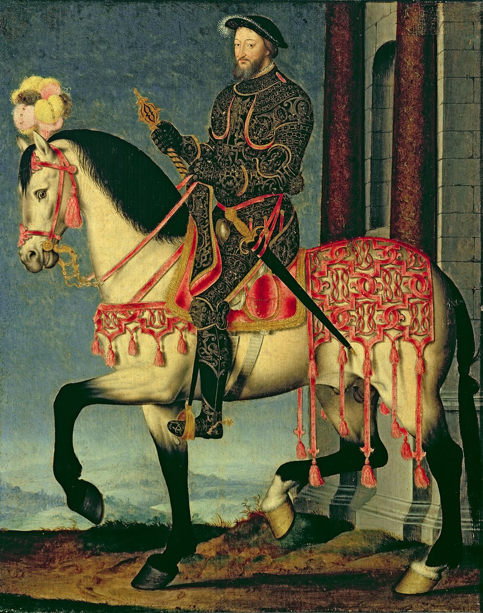 Retrato equestre de Francisco I da França de François Clouet