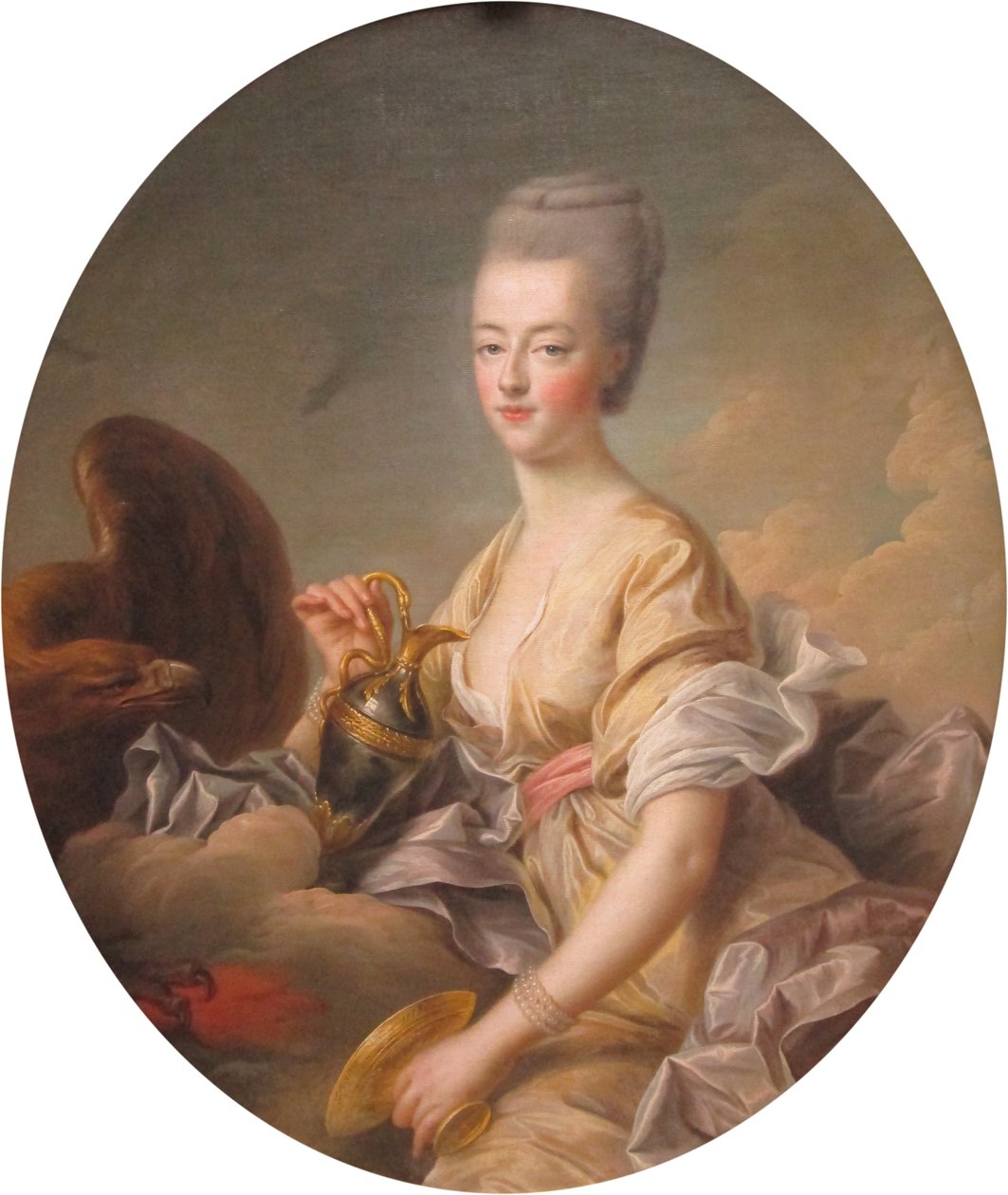 Madame Marie-Antoinette Dauphine, em Hebe de Francois Hubert Drouais
