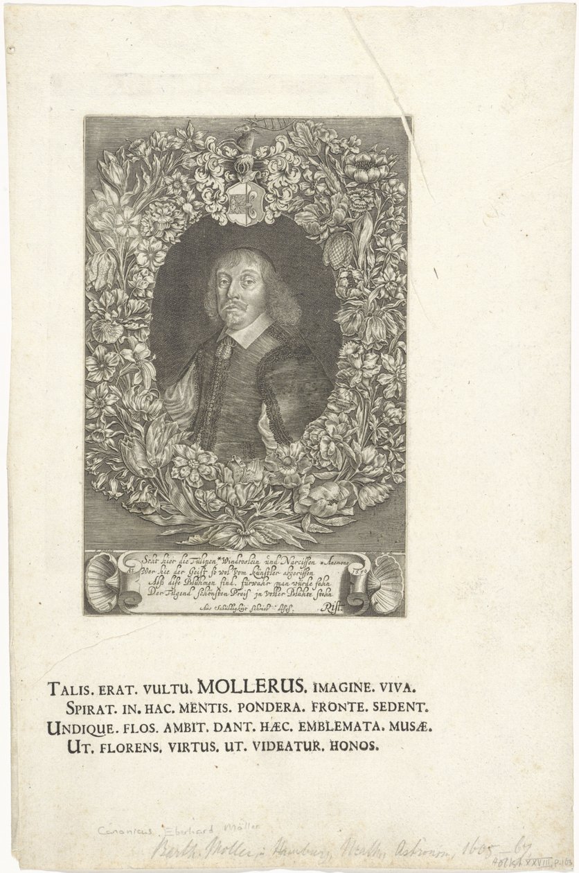 Retrato de Barthold Moller, advogado e prefeito de Hamburgo (1643-1667) de François Stuerhelt
