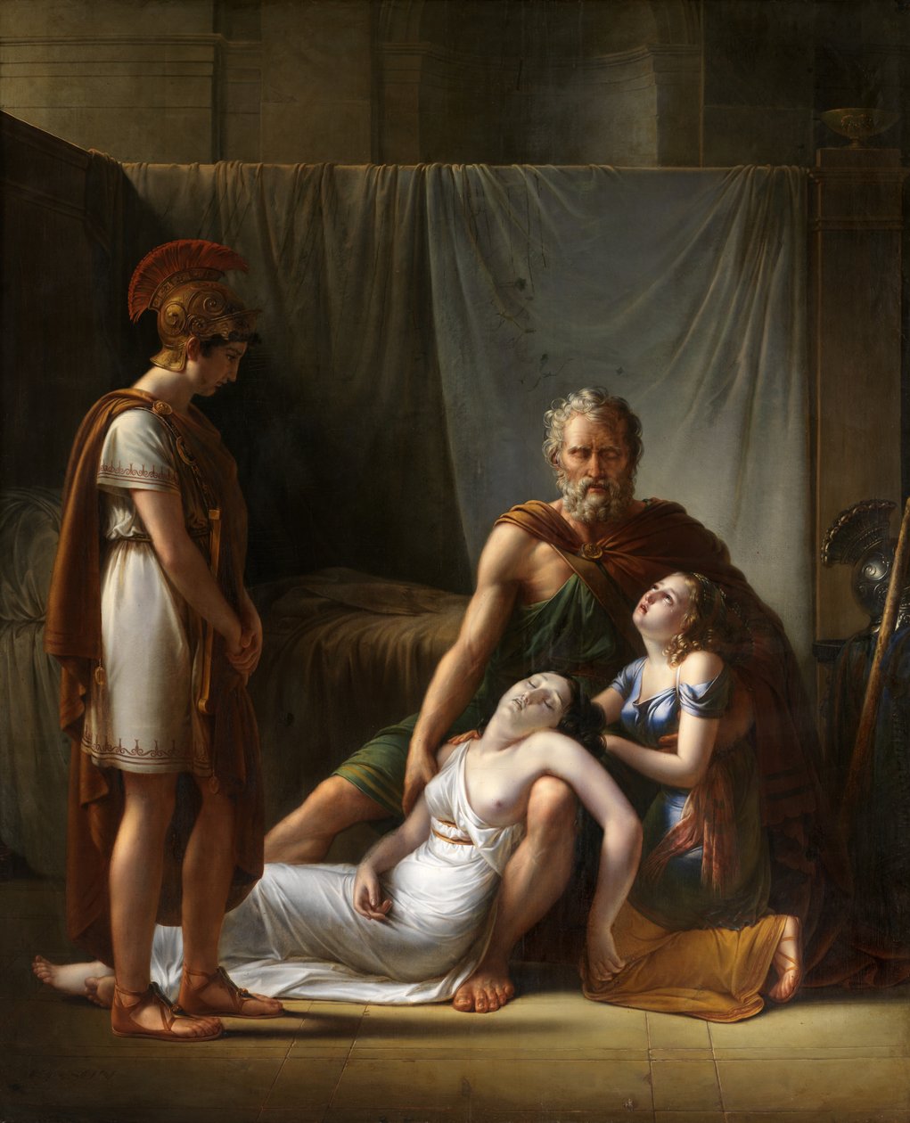 A Morte da Esposa de Belisário (óleo sobre tela) de François Joseph Kinsoen
