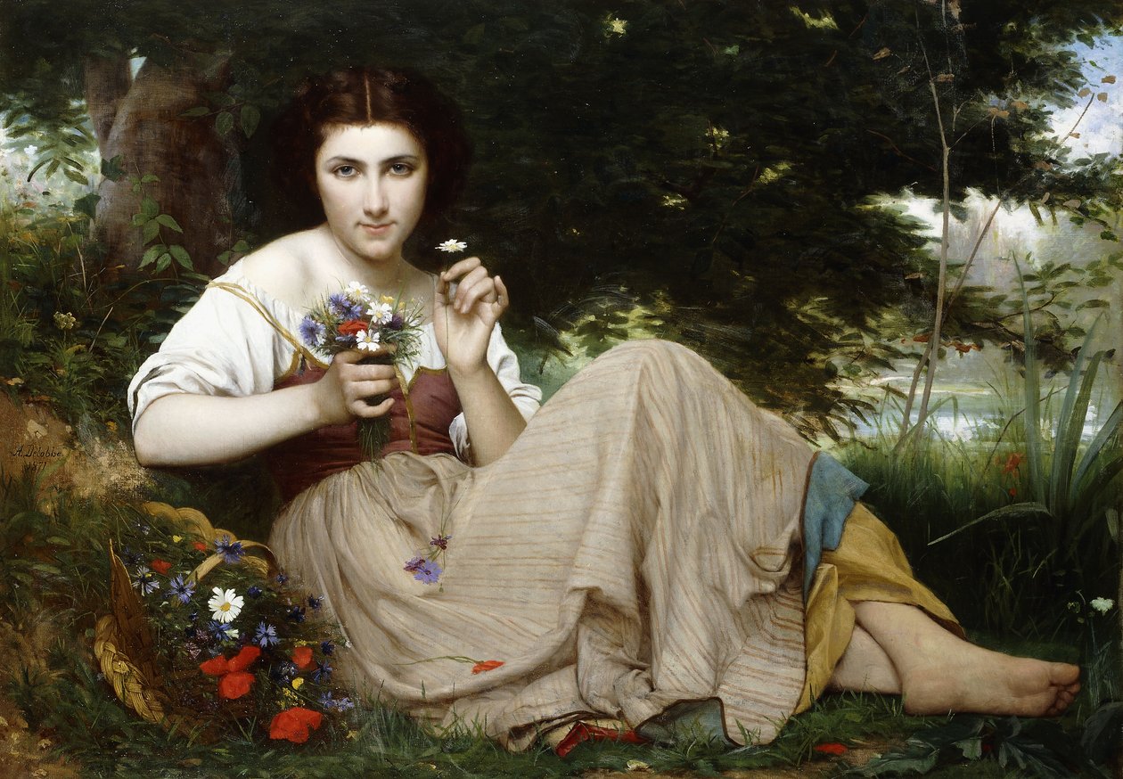 Um momento de descanso, 1871 de François Alfred Delobbe