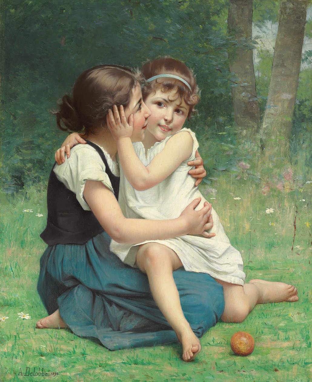 Amor Sisterly, 1892 de François Alfred Delobbe