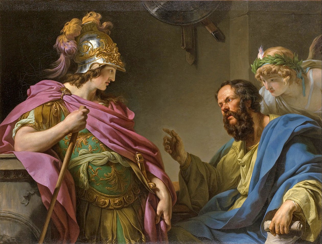 Alcibíades sendo ensinado por Sócrates, 1776 de François André Vincent