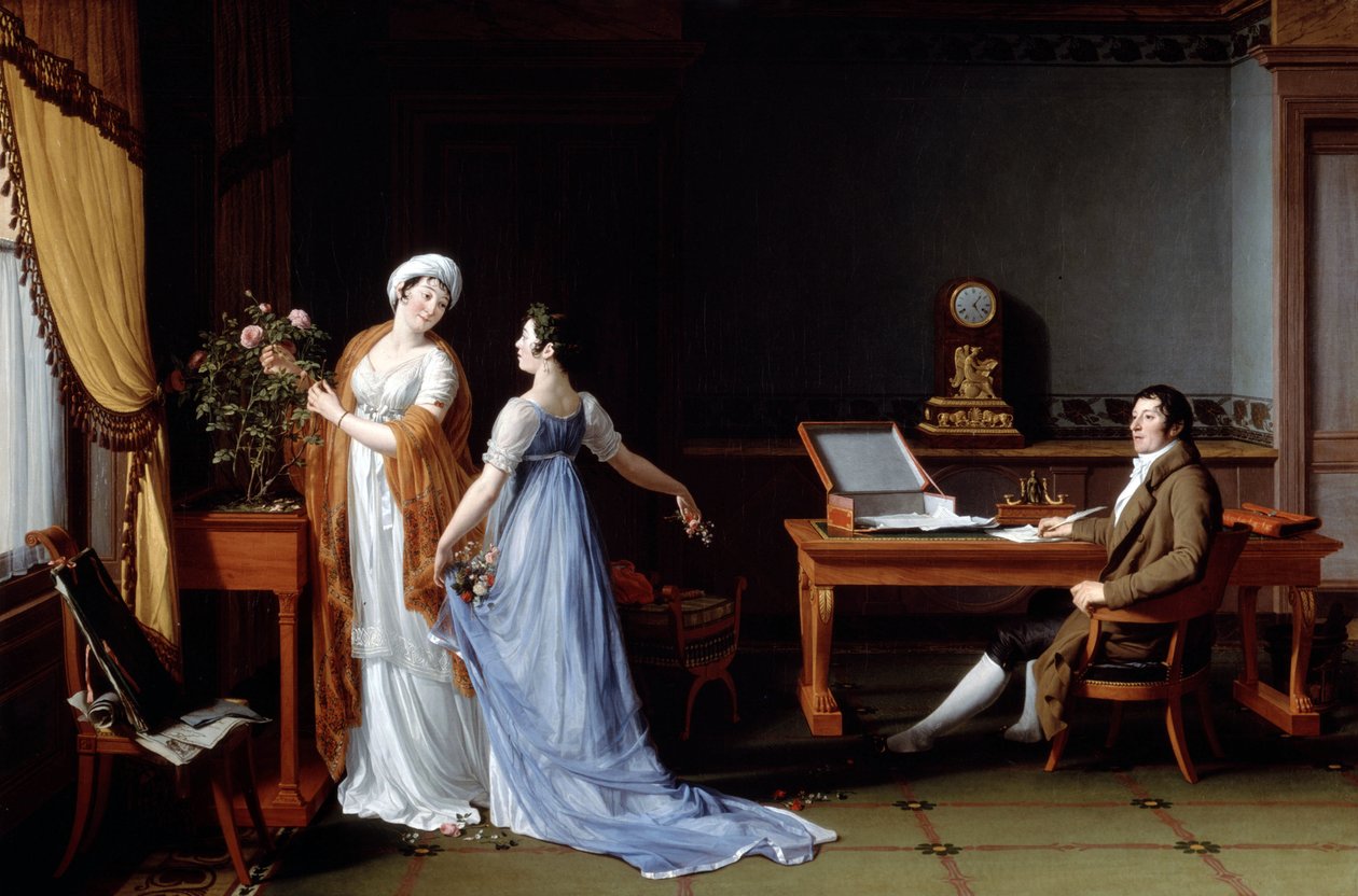 Conde de la Foret com sua esposa e filha, 1804 de François André Vincent