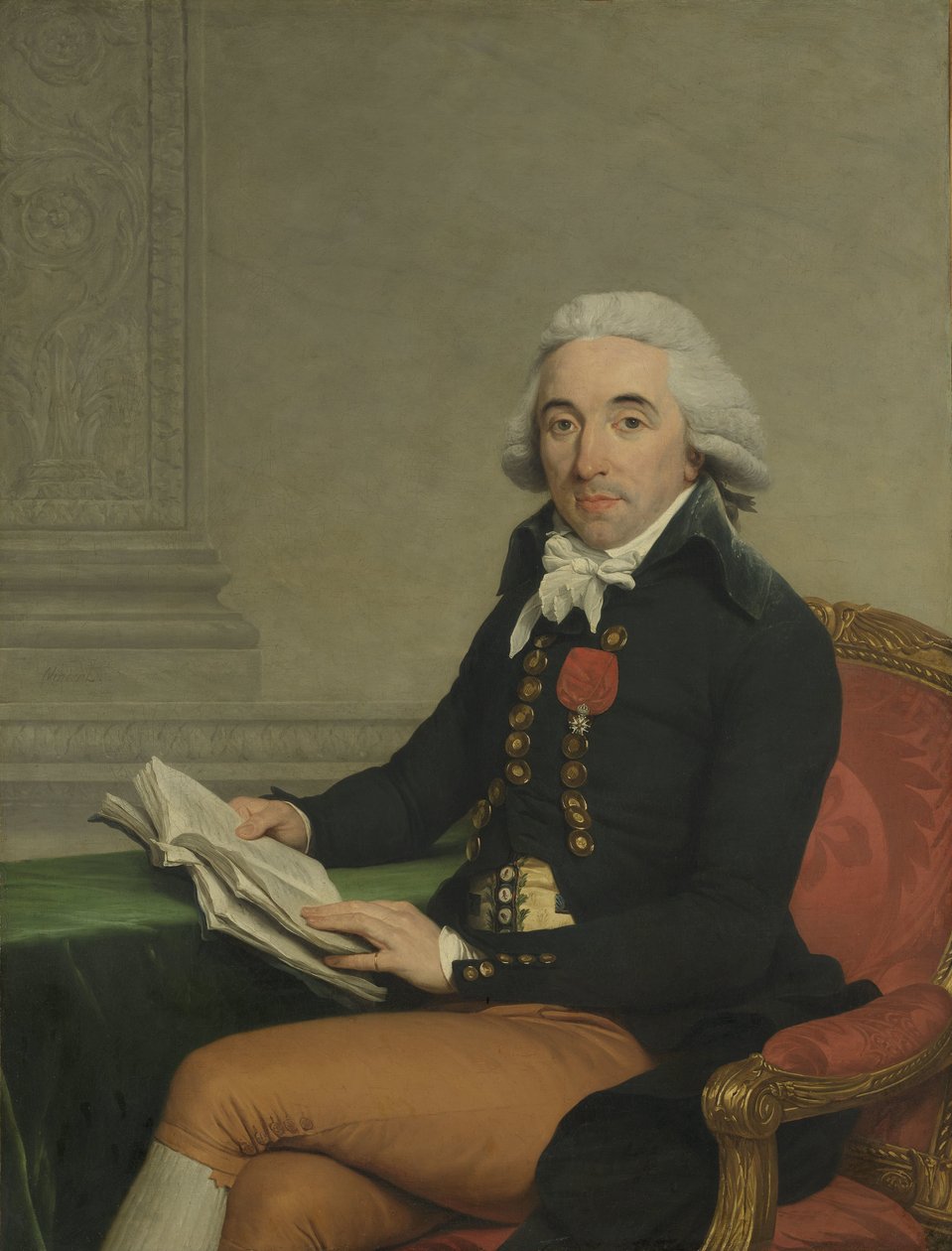 Retrato de um homem Retrato de um homem, possivelmente Monsieur Baillon de François André Vincent