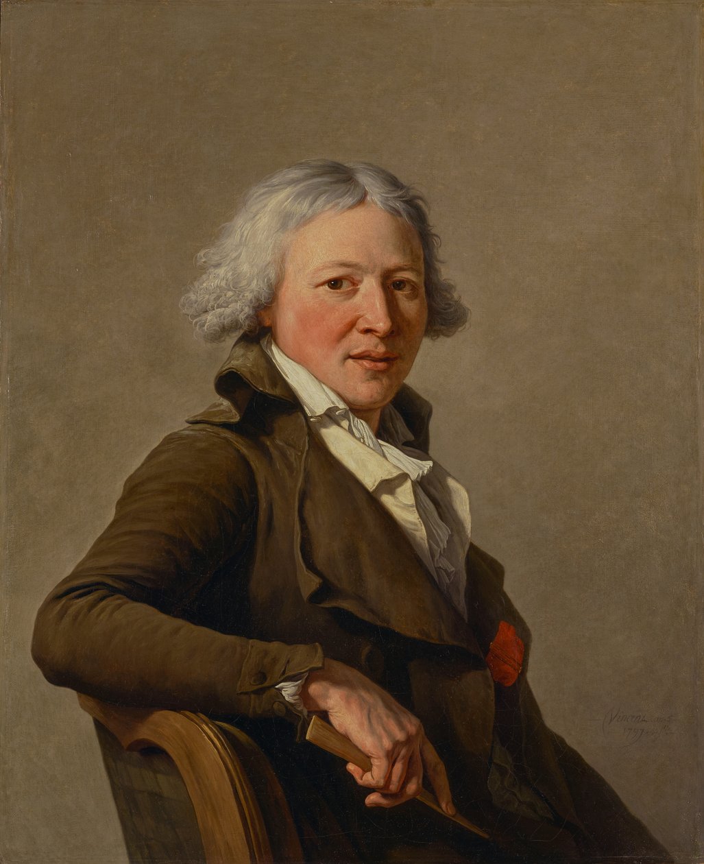 Retrato do escultor Roland de François André Vincent