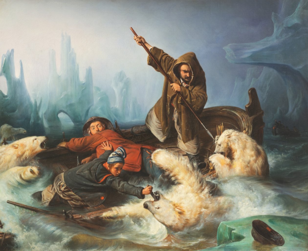 Fighting Polar Bears, 1839. de François August Biard