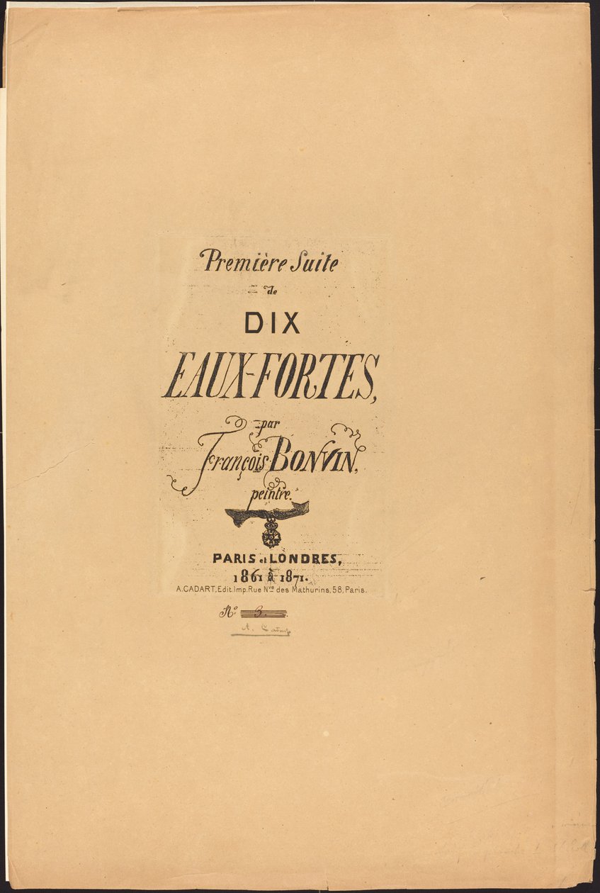 Primeira Suite de dez gravuras de François Bonvin