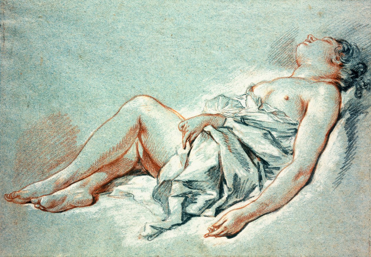 Uma Menina Adormecida, de François Boucher