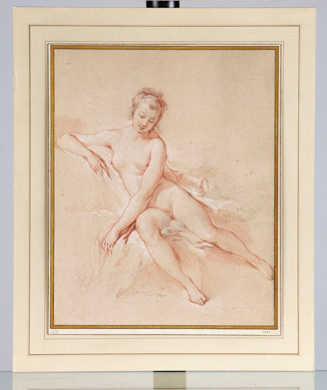 Um nu feminino sentado de François Boucher