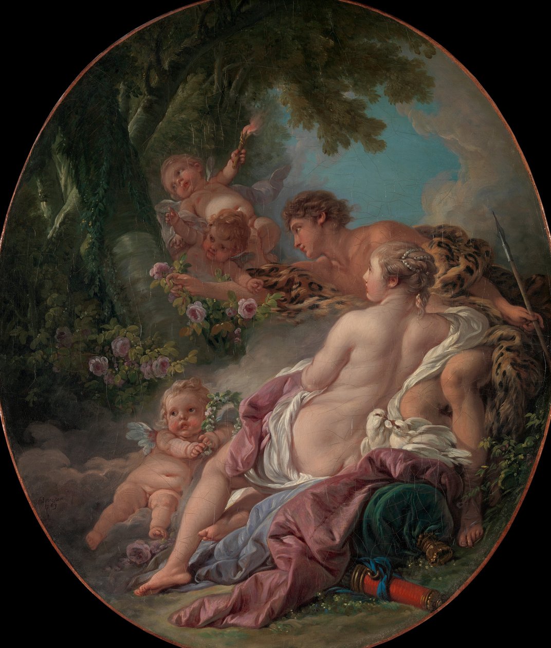 Angélica e Medoro, 1763. de François Boucher