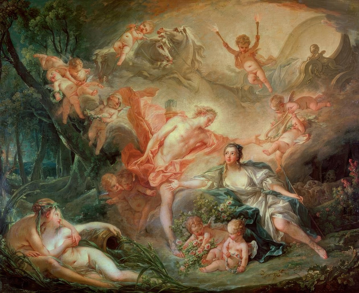 Apollo identifica Ísis de François Boucher