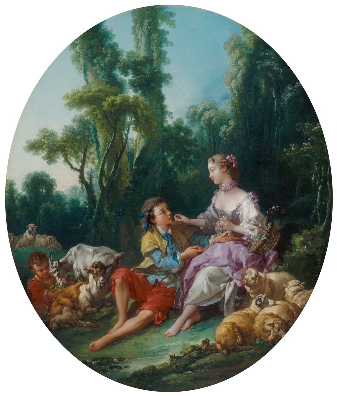 Eles estão pensando sobre a uva? (Pensent-ils au raisin?) de François Boucher