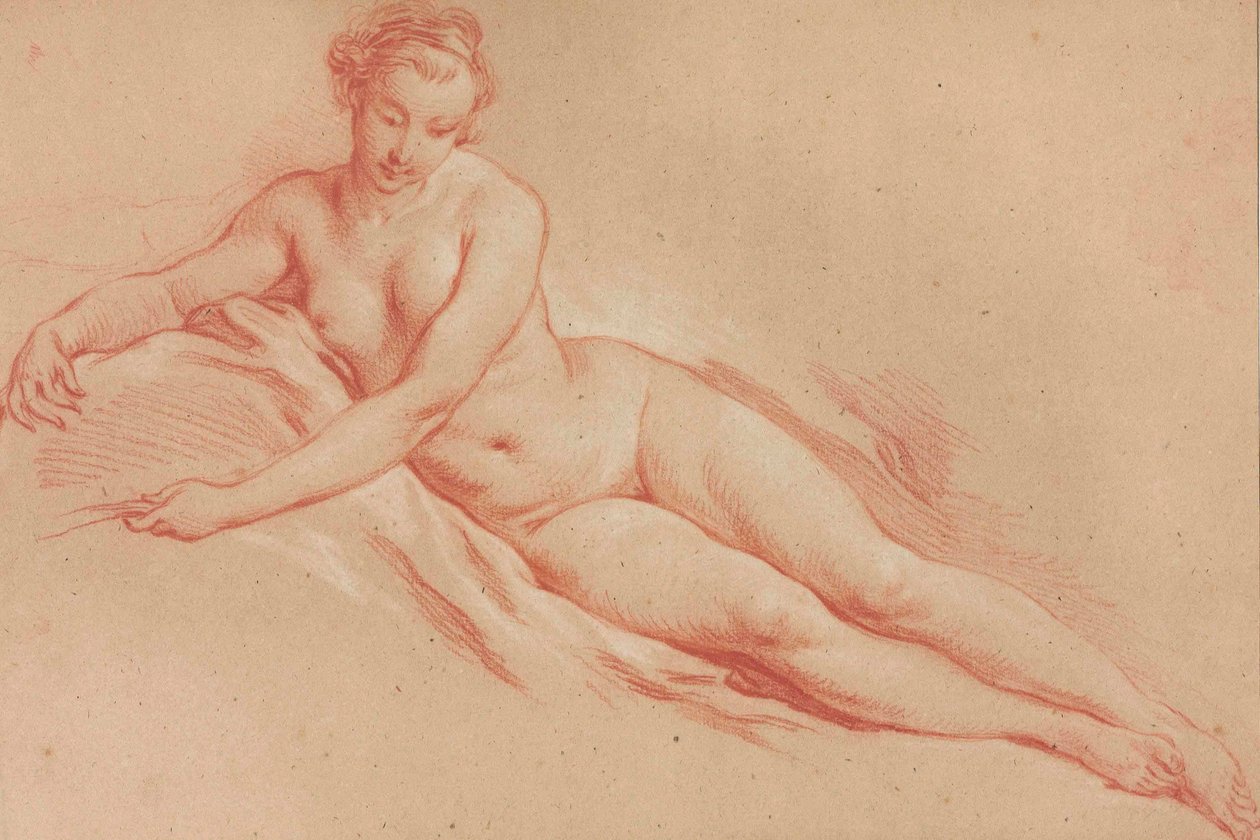 Boucher - Um nu feminino reclinado de François Boucher
