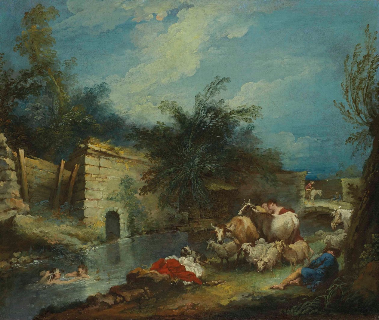 Boucher - O Repouso dos Pastores de François Boucher
