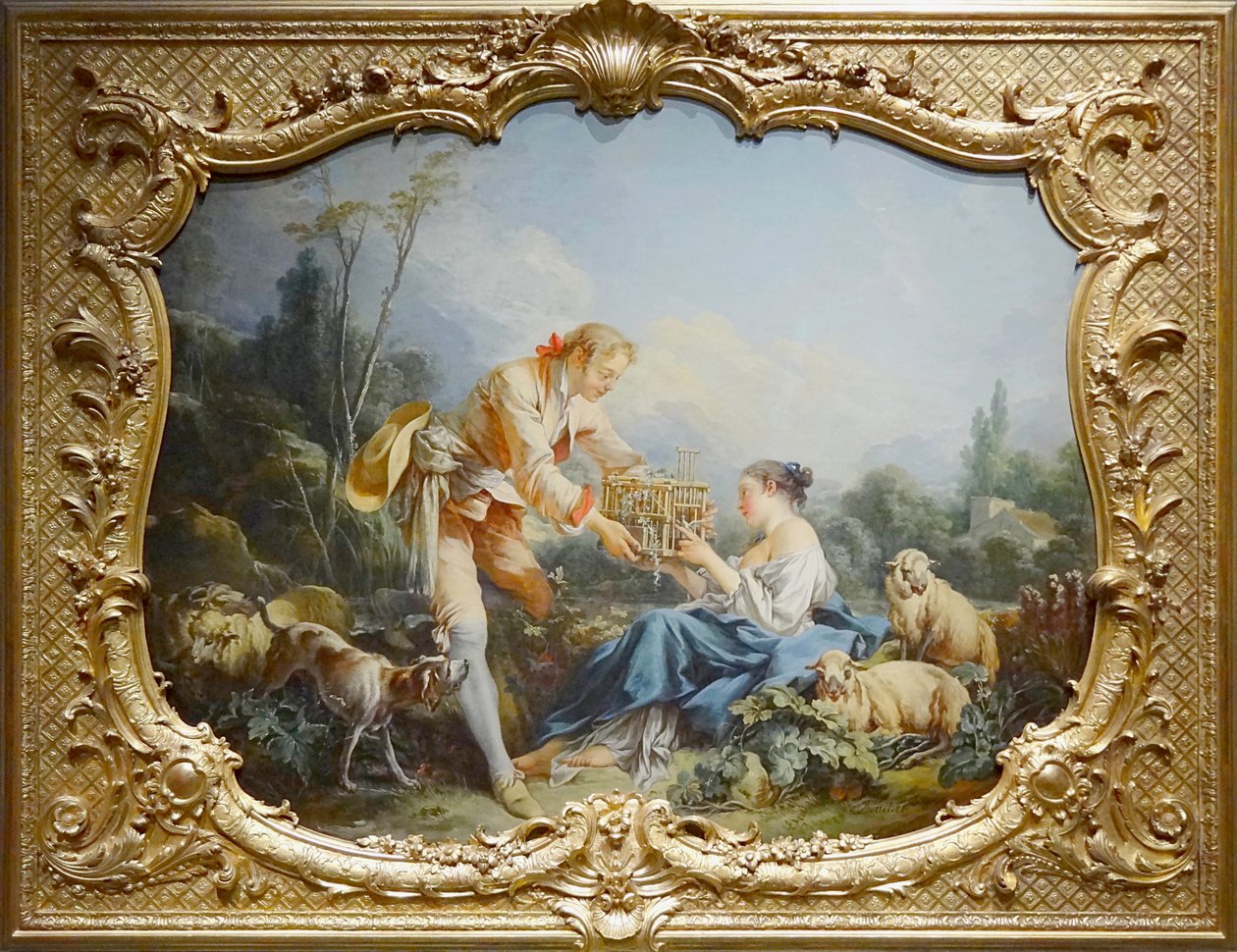 Boucher - O pastor queixoso, Paris, Arquivos nacionais, Hôtel de Soubise de François Boucher