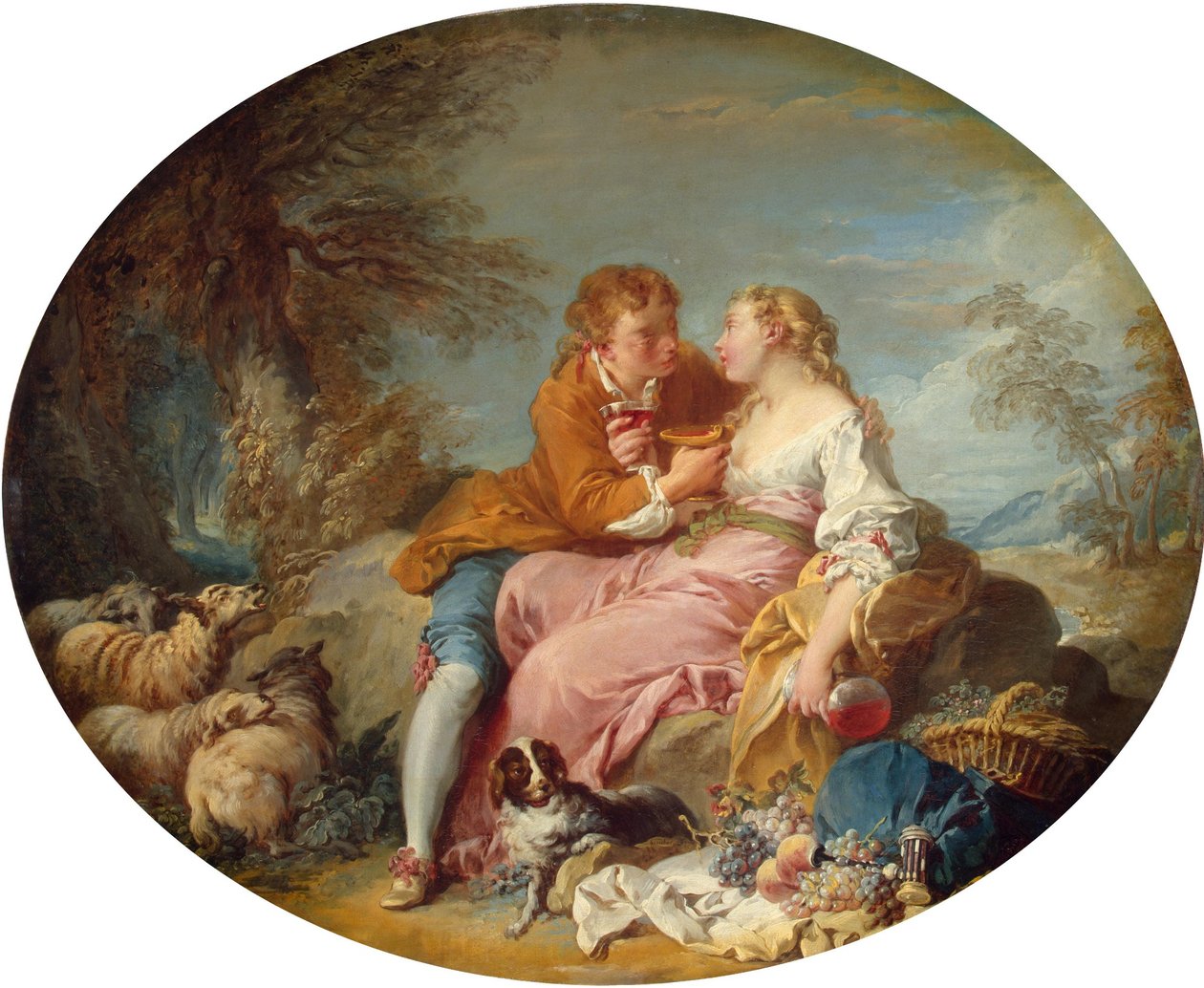 Boucher - Cena Pastoral, início da década de 1730 de François Boucher