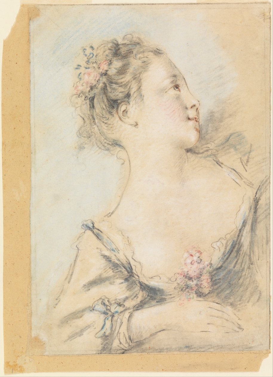 Busto de uma jovem rapariga de François Boucher