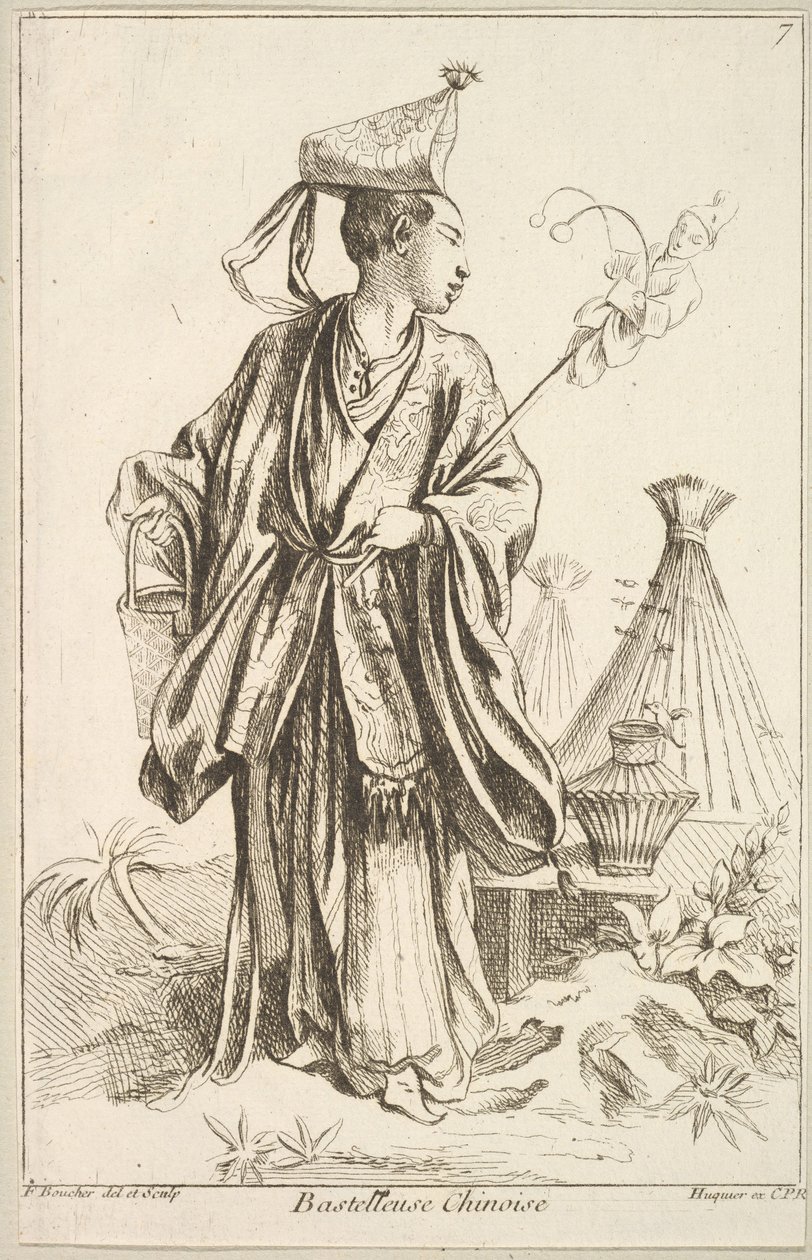 Artista chinês, 1738-45. de François Boucher