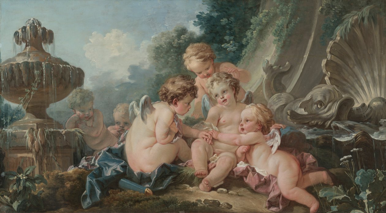 Cupidos em conspiração de François Boucher