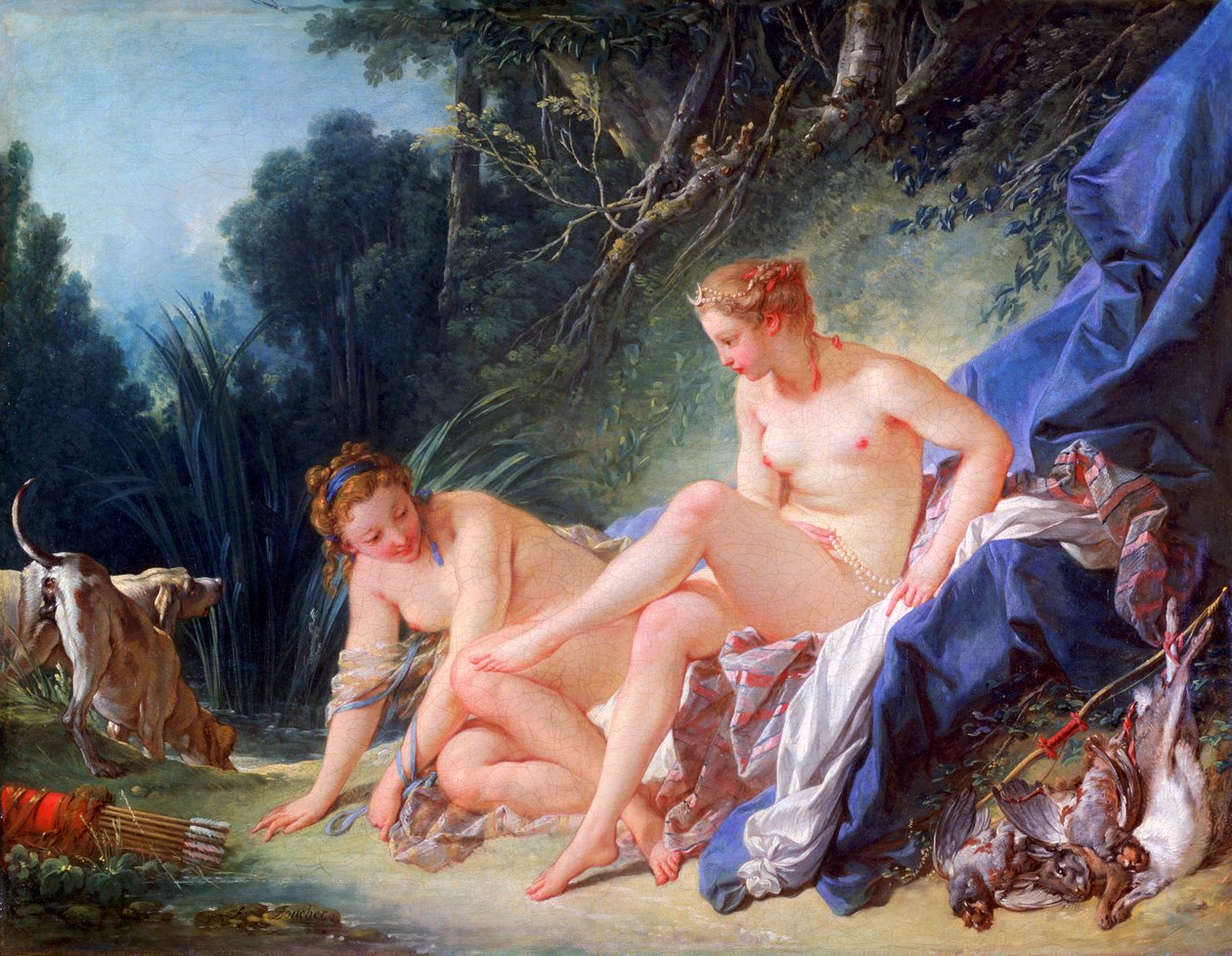Diana saindo de seu banho, 1742 de François Boucher