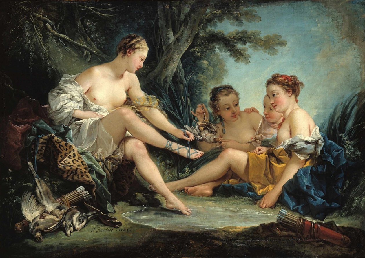 O Regresso de Diana da Caça, 1745. de François Boucher