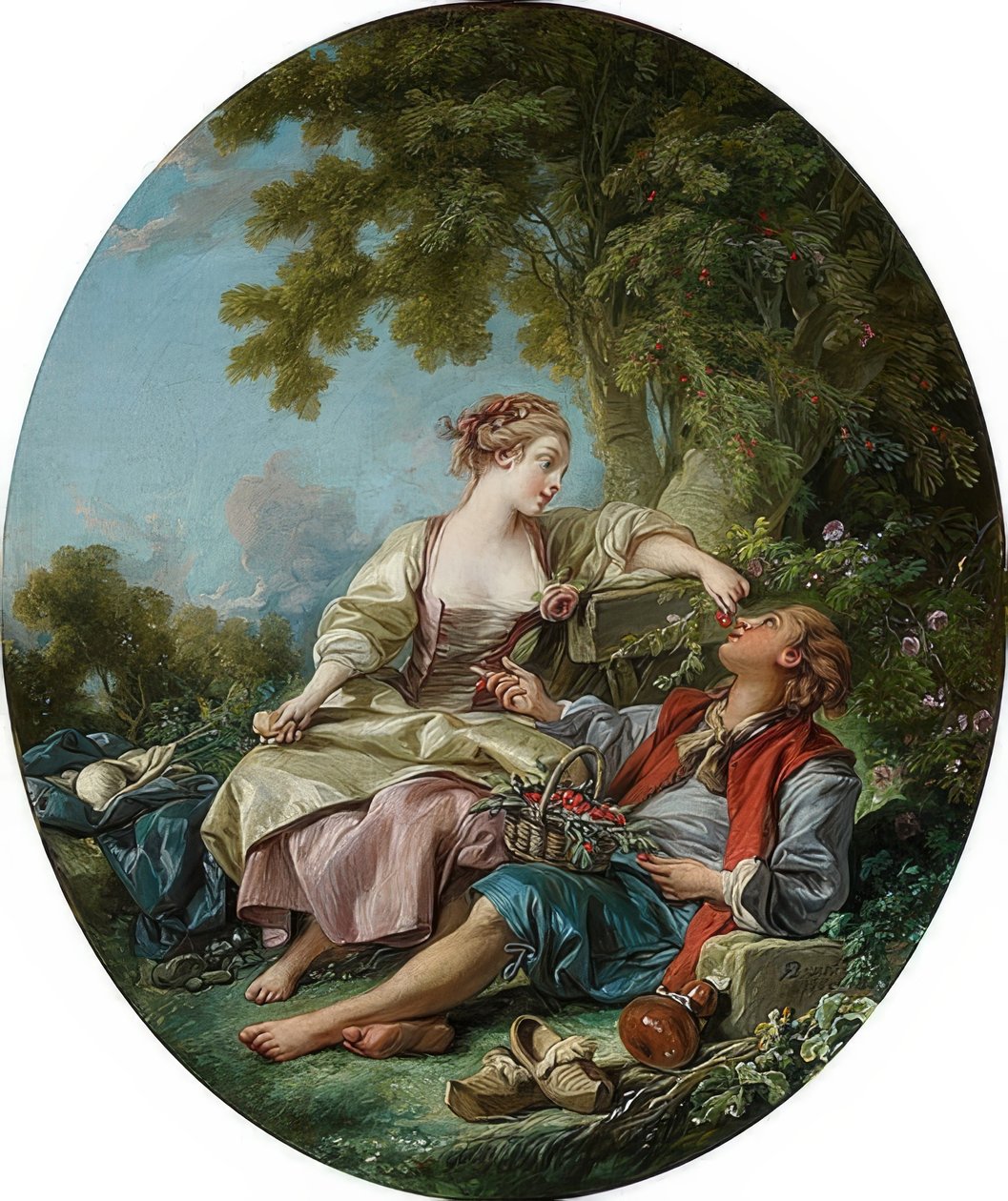Os sapatos de madeira (Les Sabots). 1768 de François Boucher