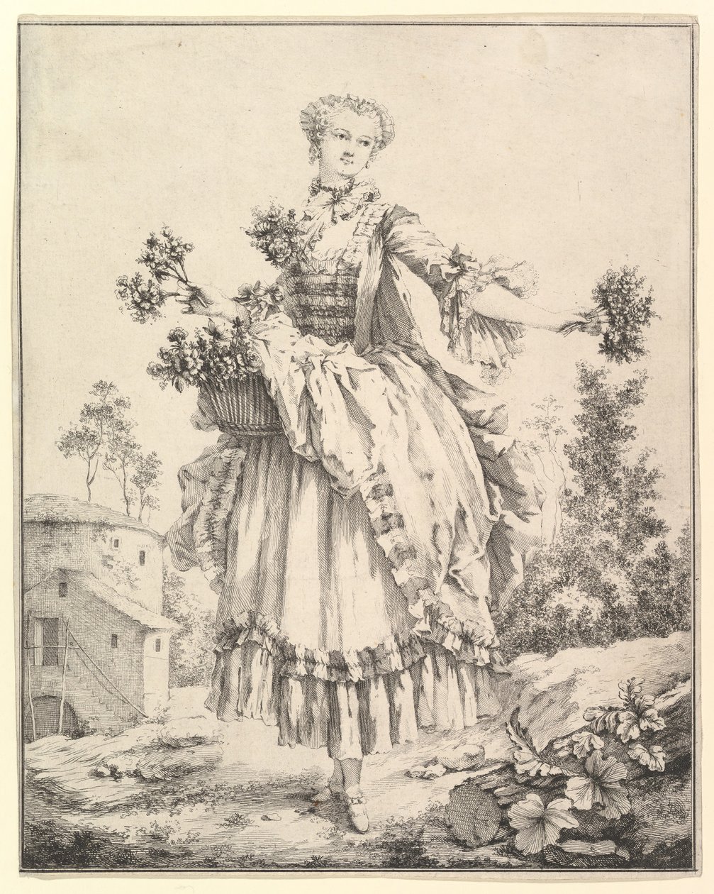 Florista, século XVIII. de François Boucher