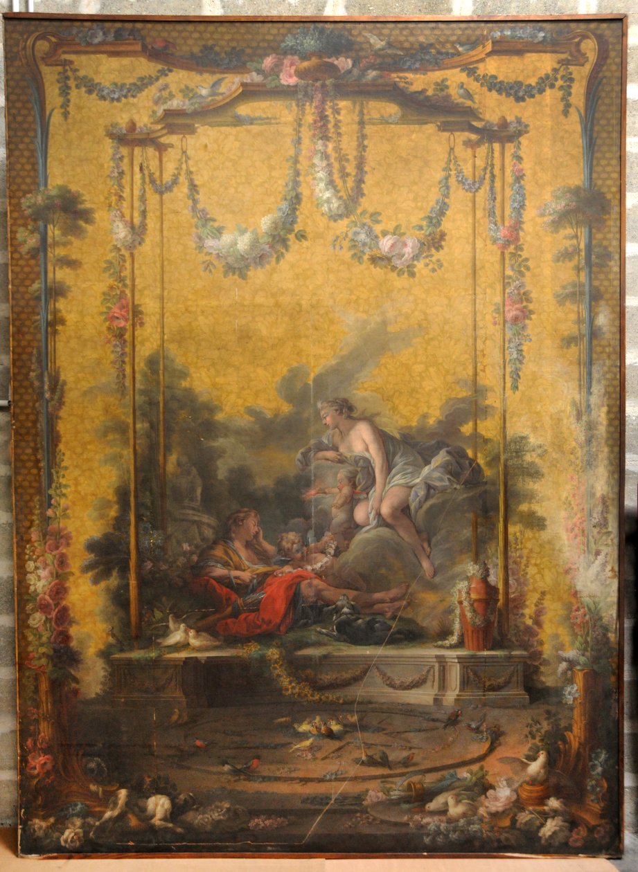 François BOUCHER, Maurice JACQUES - CARTÃO DE TAPISSERIE. AURORE ET CEPHALE, GOB-21-001 de François Boucher