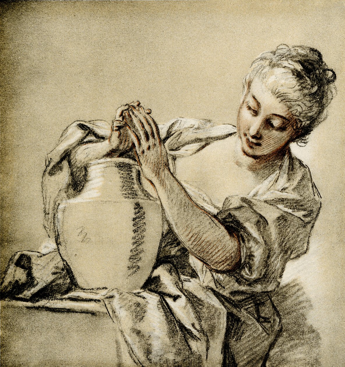 Menina em um poço de François Boucher