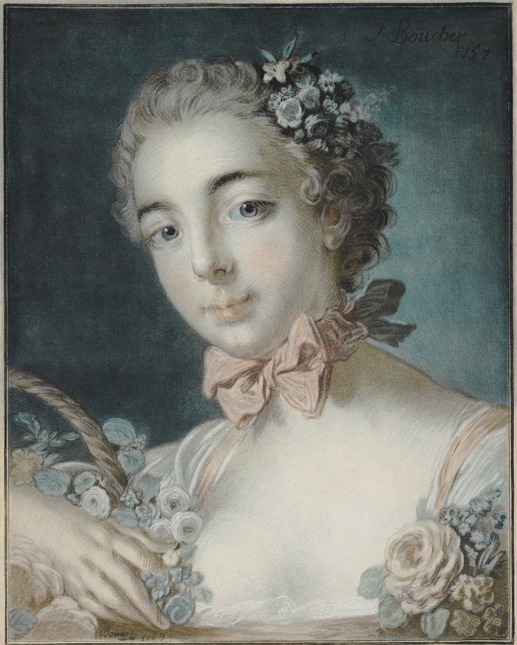 Chefe de Flora, 1769 (gravura em forma de pastel) de François Boucher