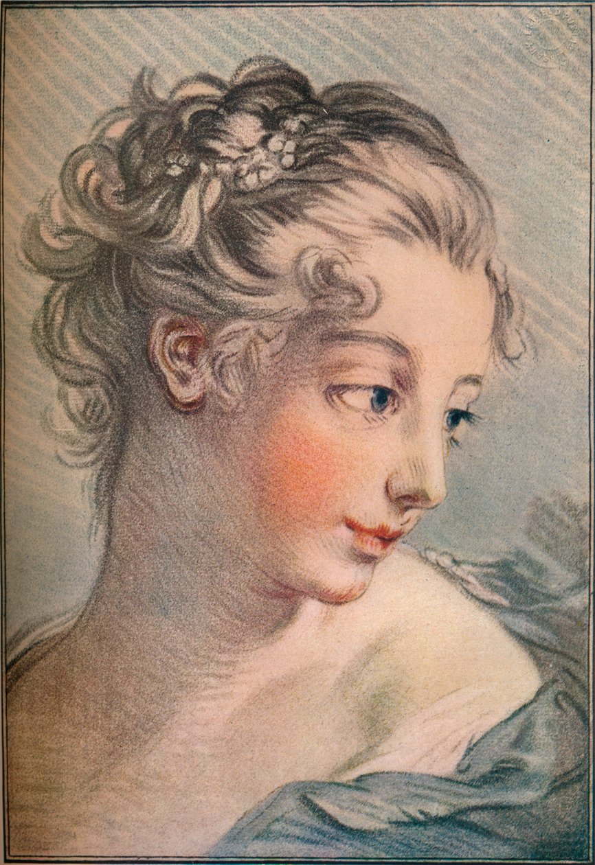 Cabeça de uma menina, século 18, 1916 de François Boucher