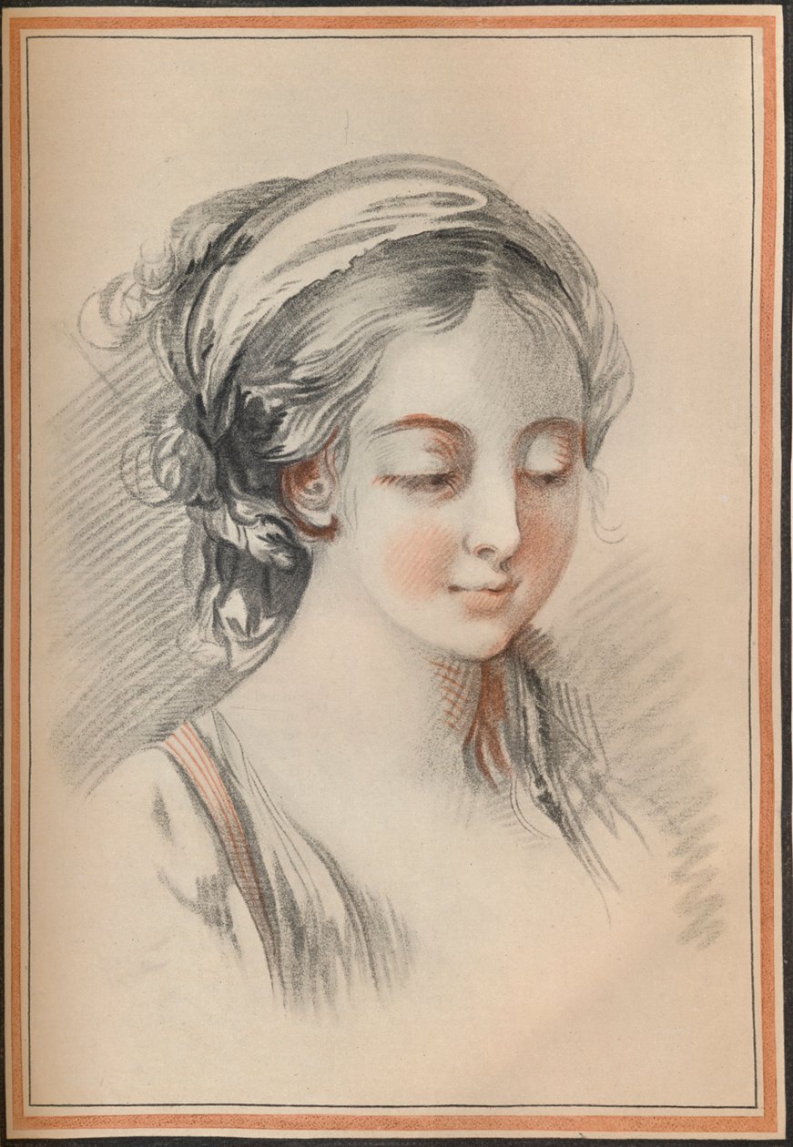Cabeça de uma menina, c1746 de François Boucher