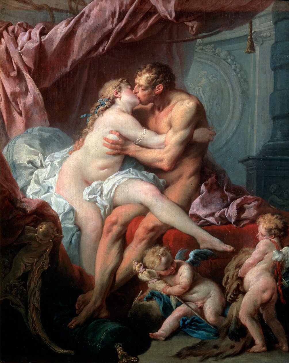 Heracles e Omphale, século XVIII. de François Boucher