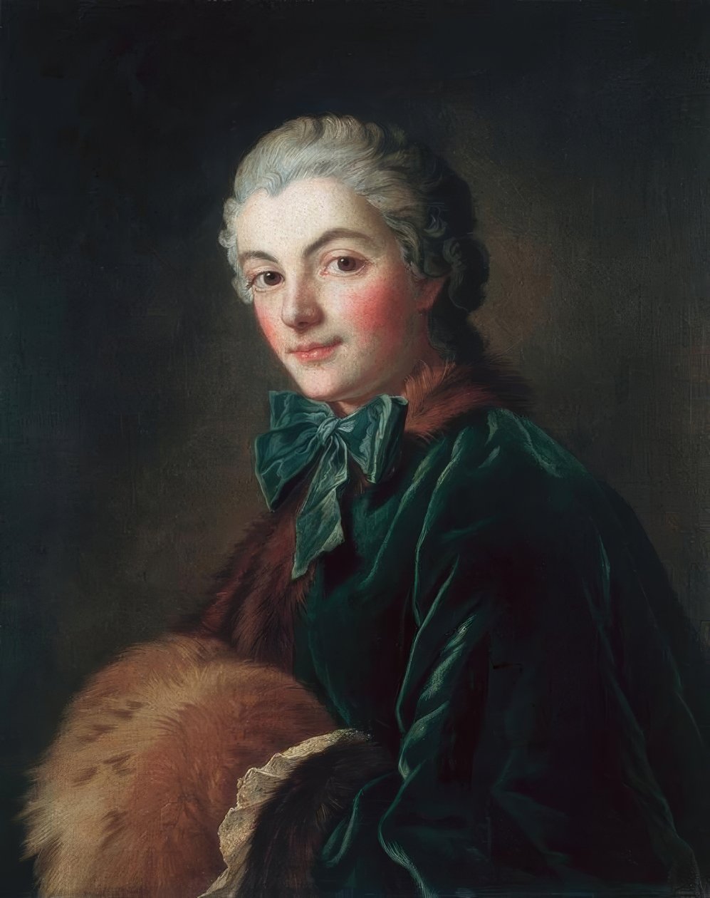 Jovem mulher com uma manga de François Boucher
