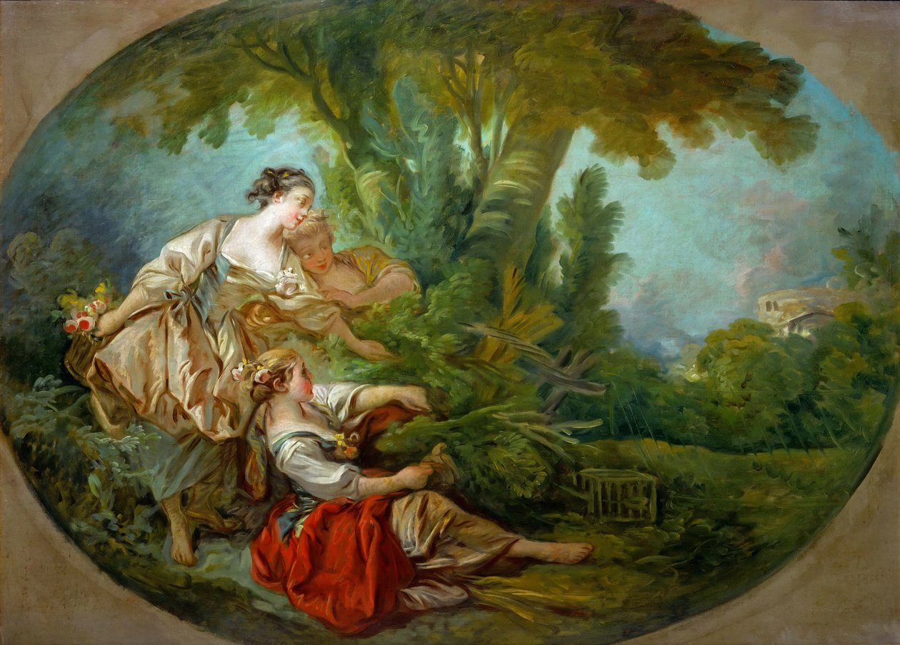 Disse Lappeau. Lappeau, disse o pássaro apanhado nas redes O pássaro chamariz, também chamado O pássaro cau de François Boucher