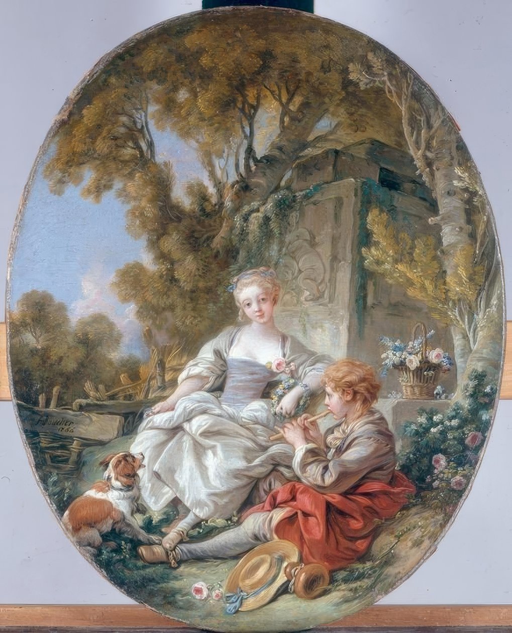 O jogador do flageolet de François Boucher