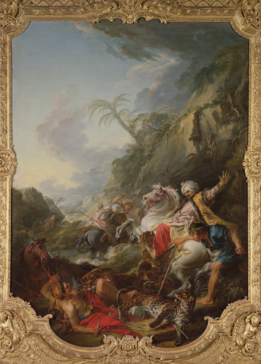 Caça ao Leopardo, 1736 de François Boucher