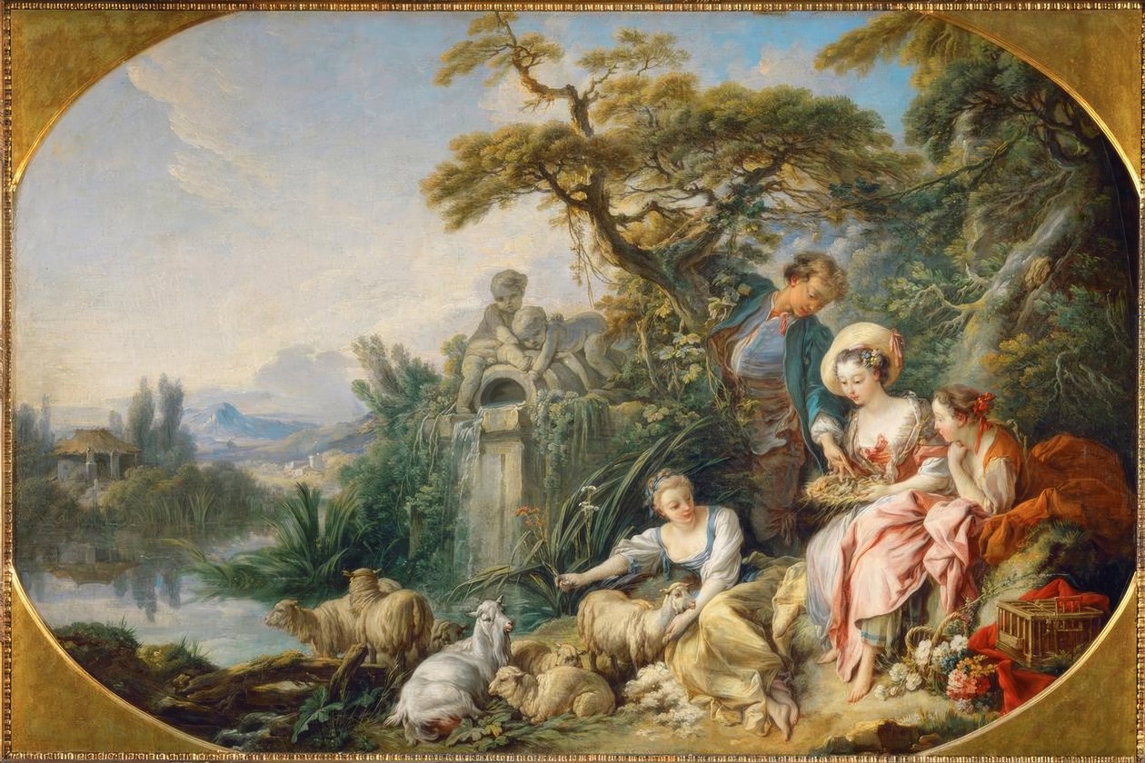 Os presentes do pastor ou do ninho de François Boucher