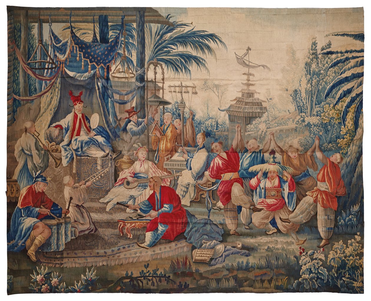 Tapeçaria Luís XVI "aux Chinoiserie", Aubusson, quarto de finais do século XVIII de François Boucher