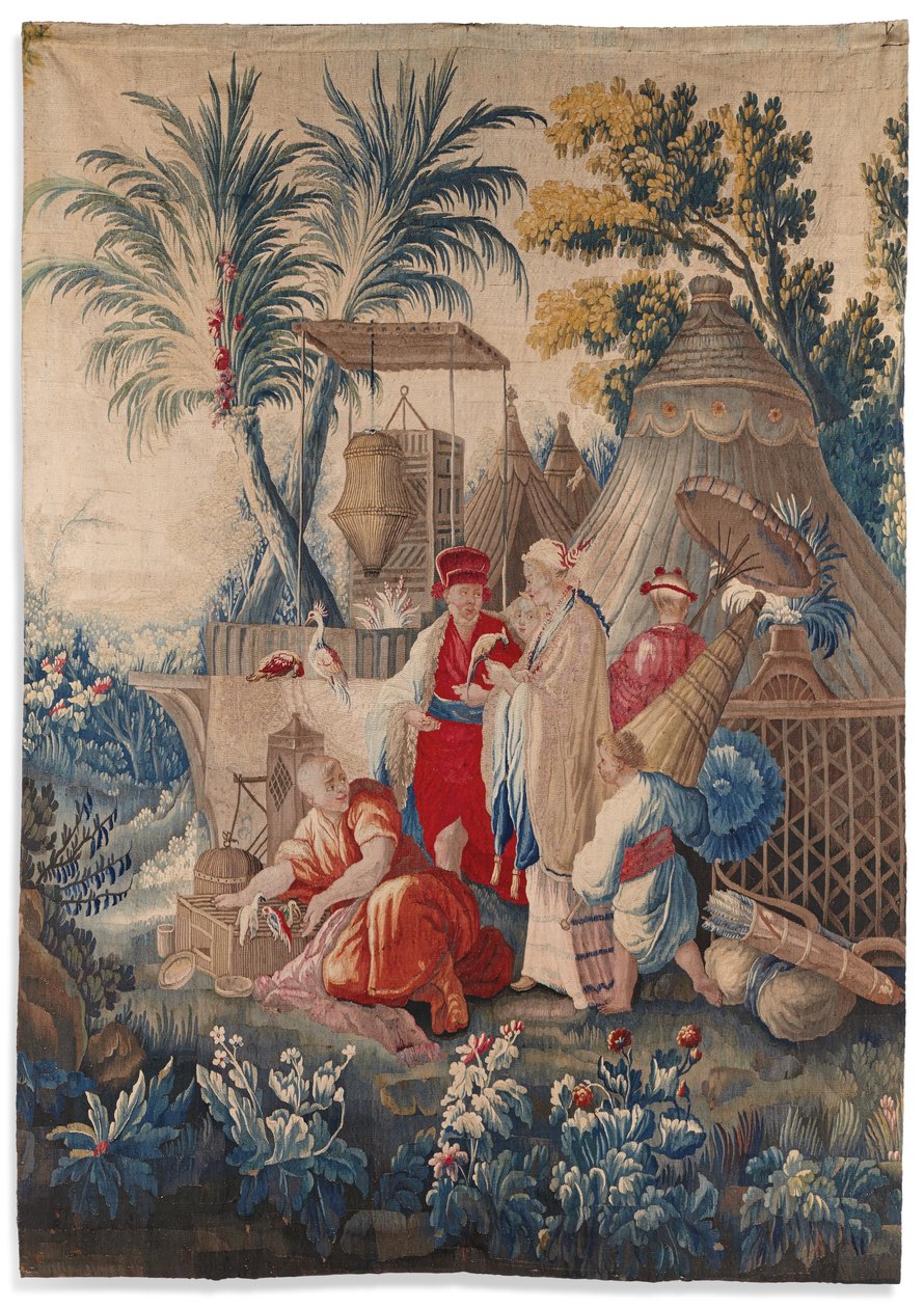 Tapeçaria Luís XVI "aux Chinoiserie", Aubusson, quarto de finais do século XVIII de François Boucher