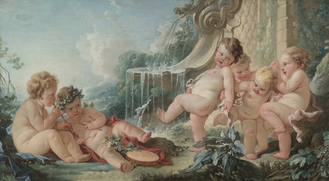 Música e dança, década de 1740 de François Boucher