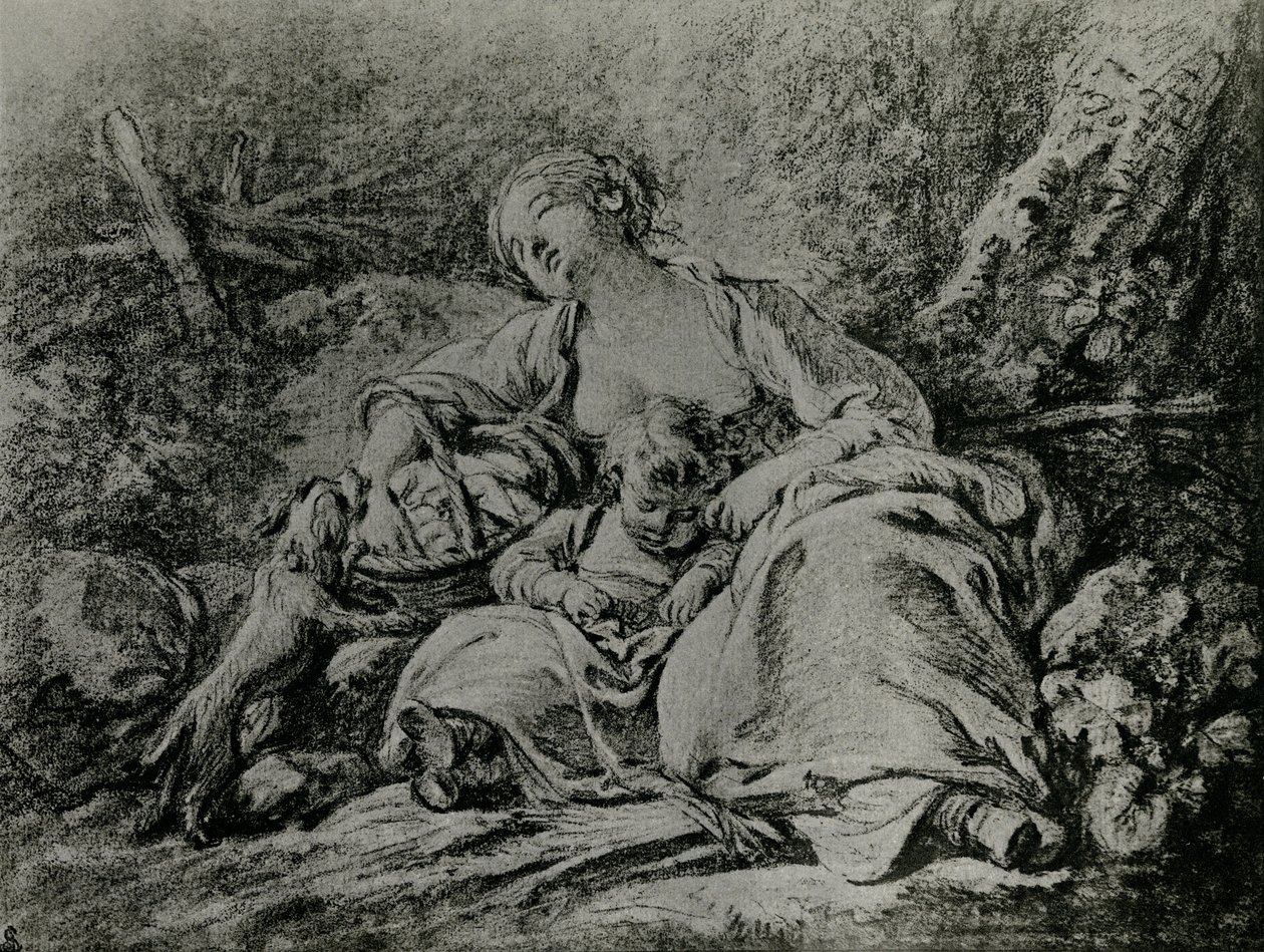 No caminho para o mercado de François Boucher